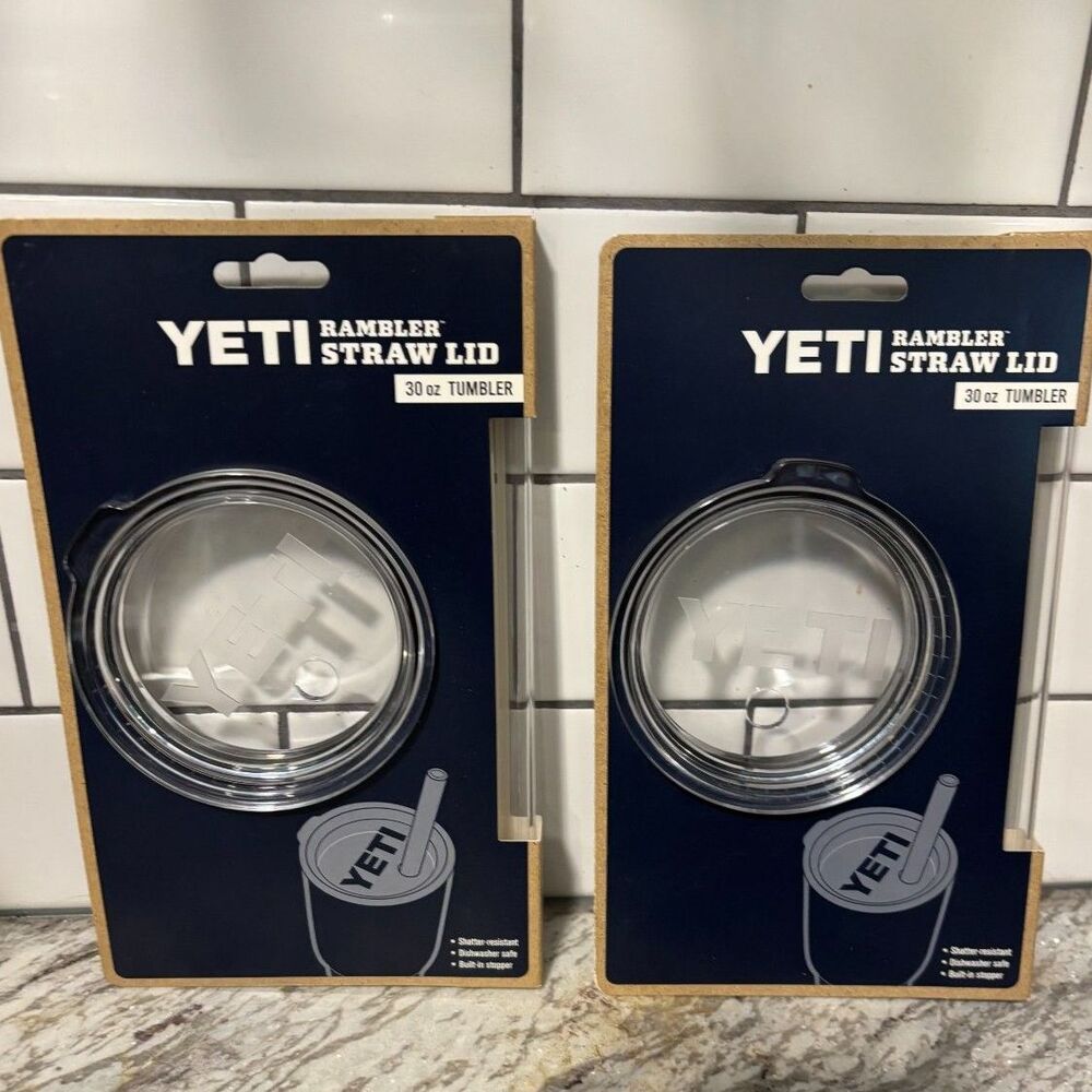 Pair of 2-Yeti Rambler 30oz Replacement Straw Lids